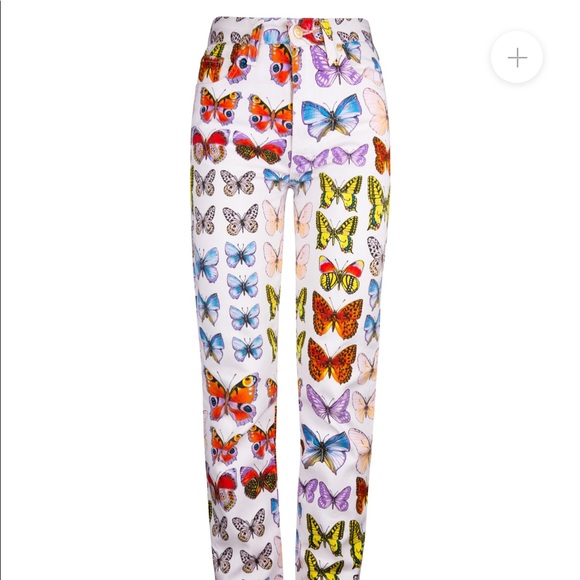 versace butterfly pants